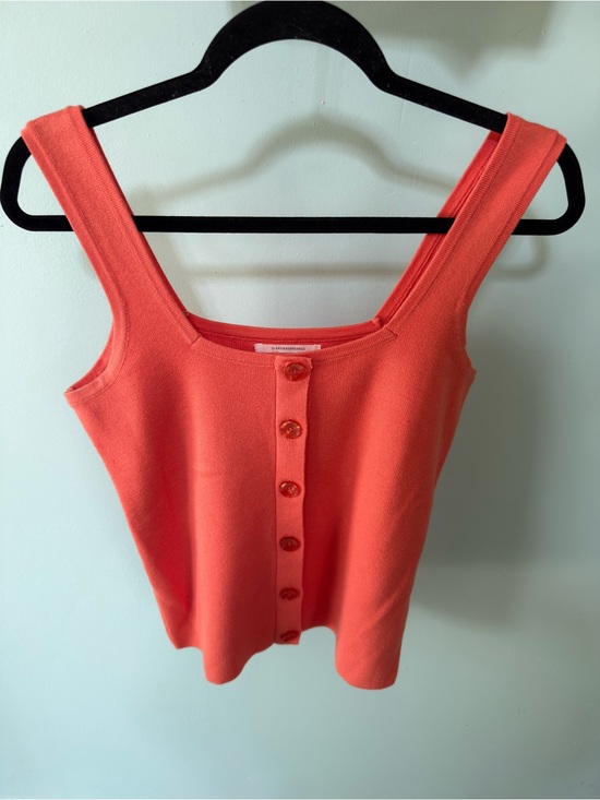 Anthropologie Tops - Anthropologie Women's Coral Button-Front Knit Tank Top Size XS